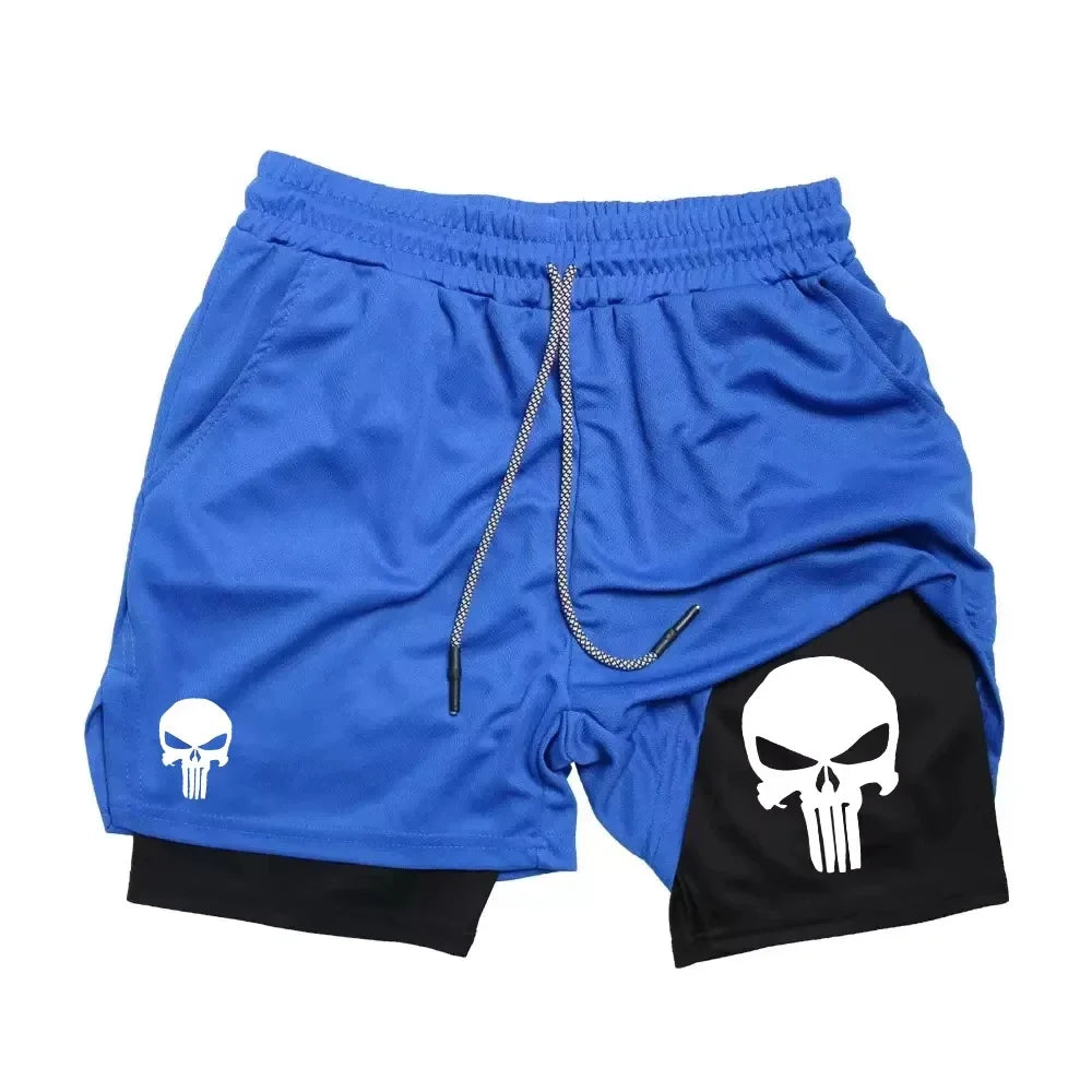 Calção esportivo masculino com bolso para celular