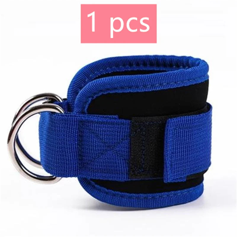 peças de tornozeleiras de cabo com argola dupla em D ajustáveis para exercícios na academia