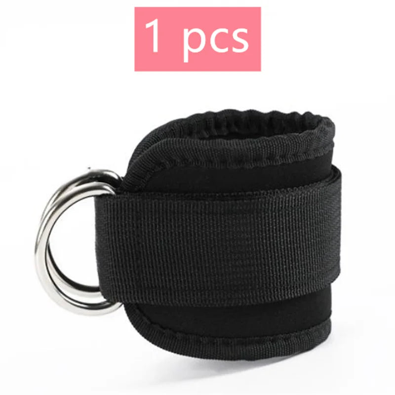 peças de tornozeleiras de cabo com argola dupla em D ajustáveis para exercícios na academia