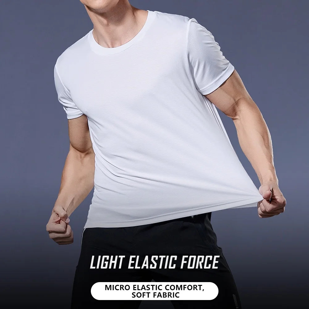 Camiseta masculina de manga curta para academia