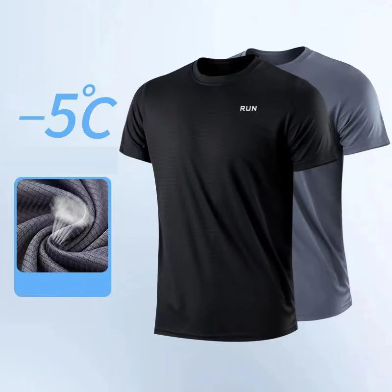 Camiseta masculina de manga curta para academia