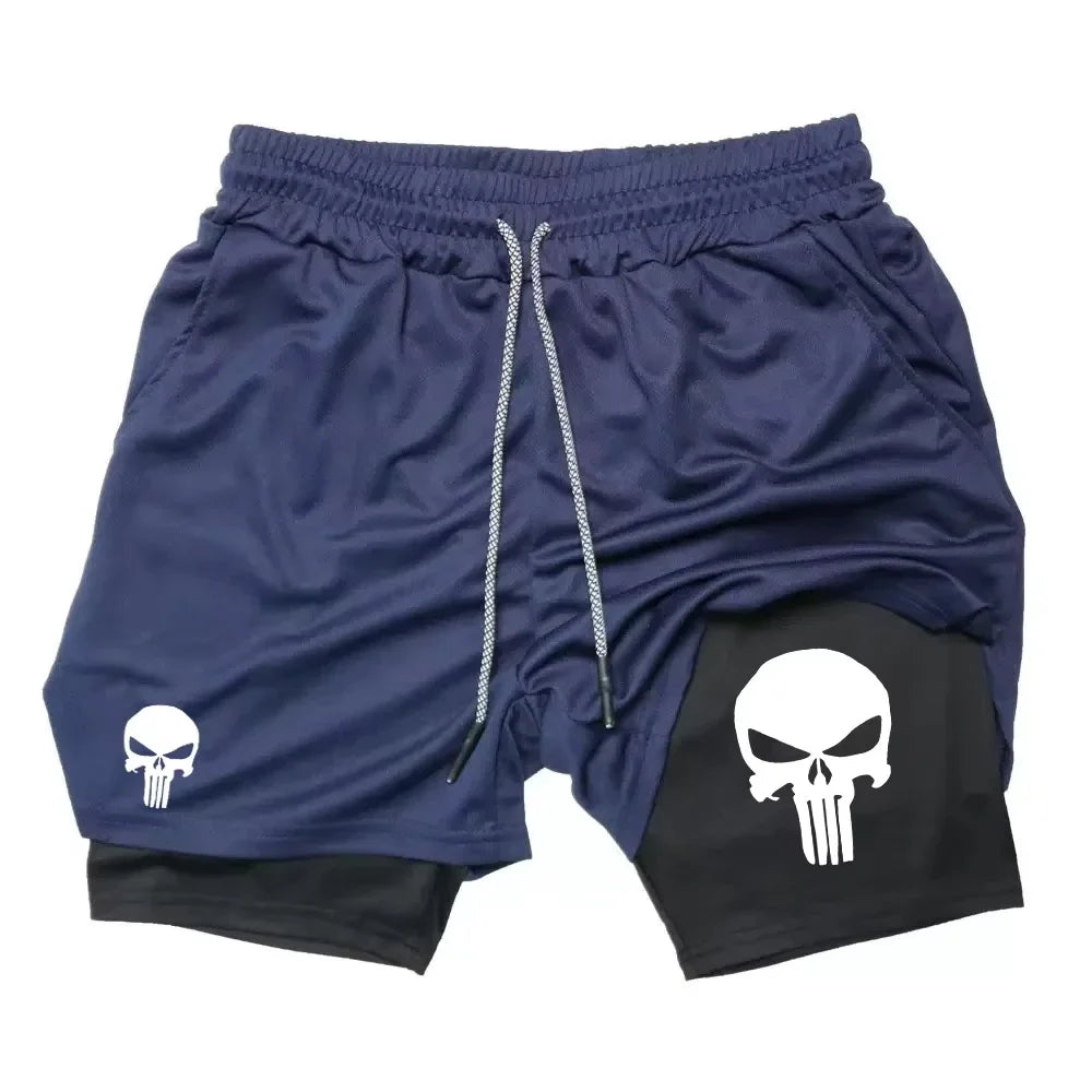 Calção esportivo masculino com bolso para celular