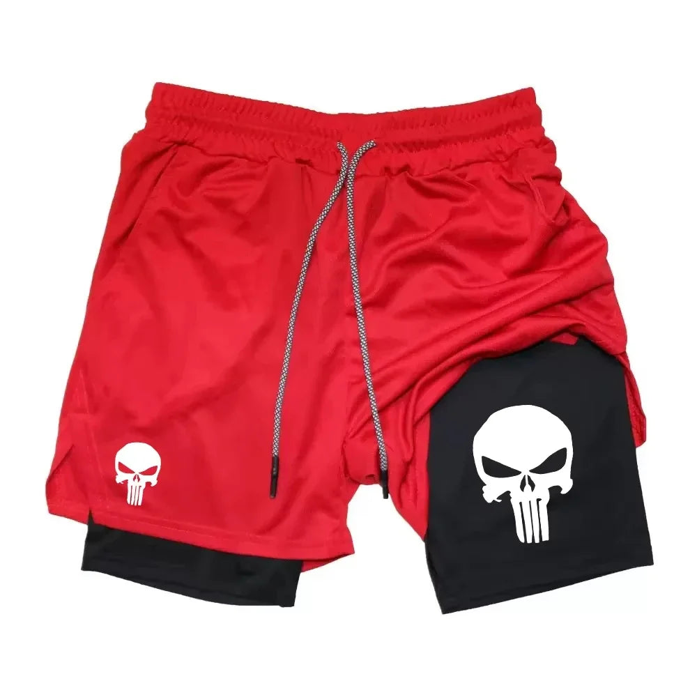 Calção esportivo masculino com bolso para celular