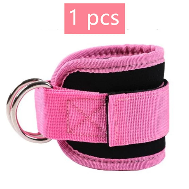 peças de tornozeleiras de cabo com argola dupla em D ajustáveis para exercícios na academia
