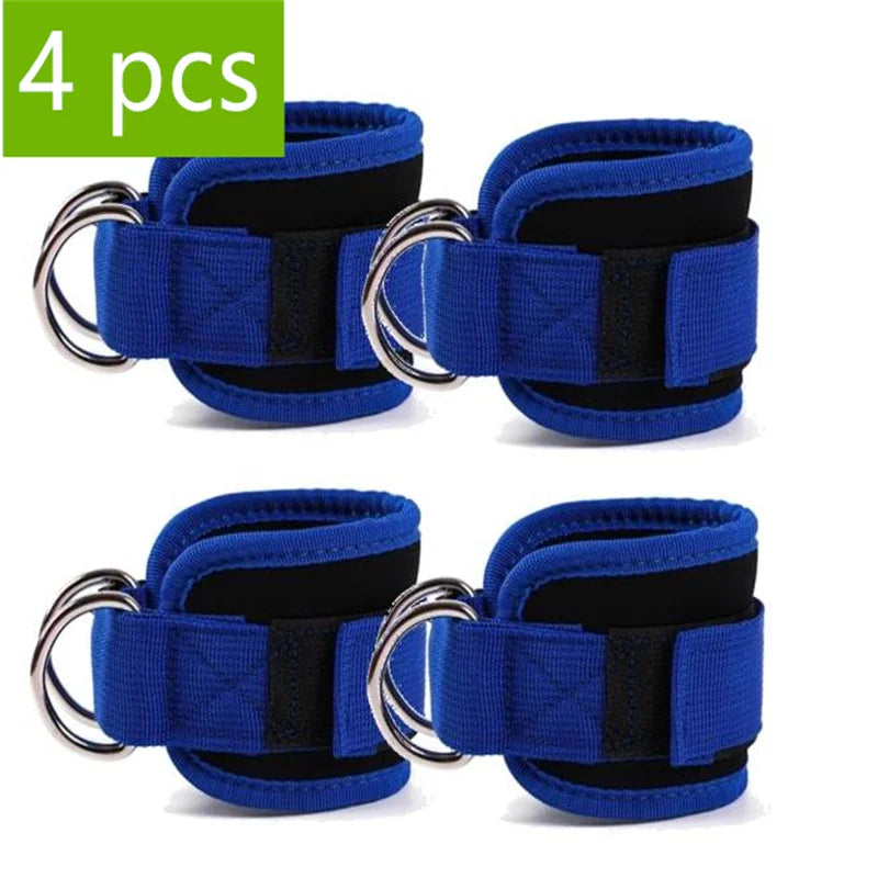 peças de tornozeleiras de cabo com argola dupla em D ajustáveis para exercícios na academia