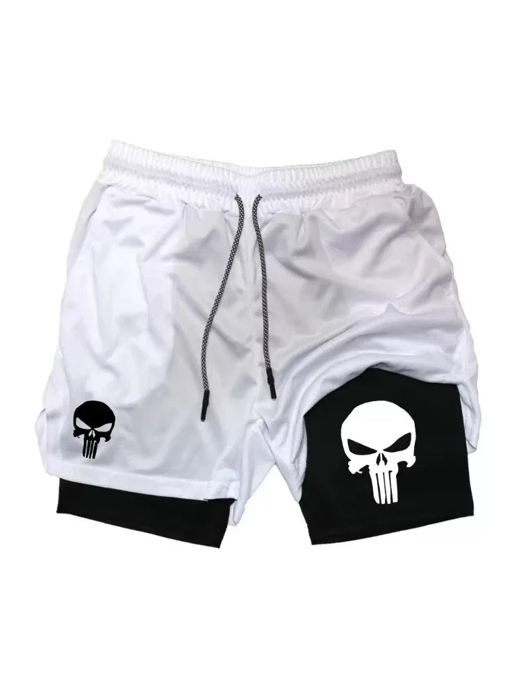 Calção esportivo masculino com bolso para celular